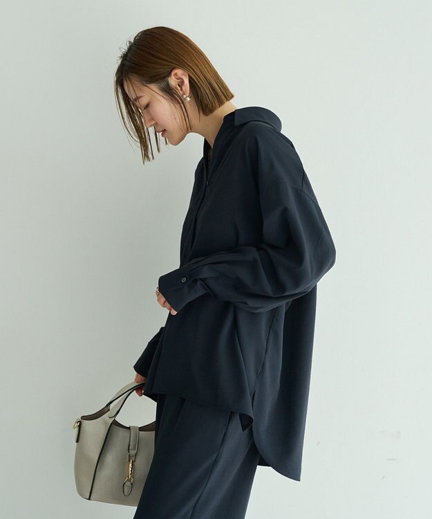 YECCA VECCA 【2点SET】スキッパーデザインセットアップ Navy