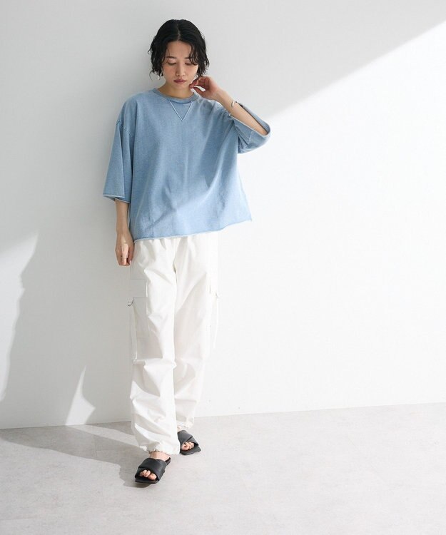 Green Parks ・ＤＯＵＢＬＥ　ＦＬＡＧＳ　７分袖スウェット Blue