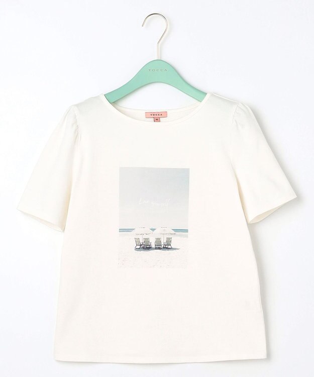 TOCCA 【洗える】LOVE YOURSELF TEE Tシャツ ホワイト系