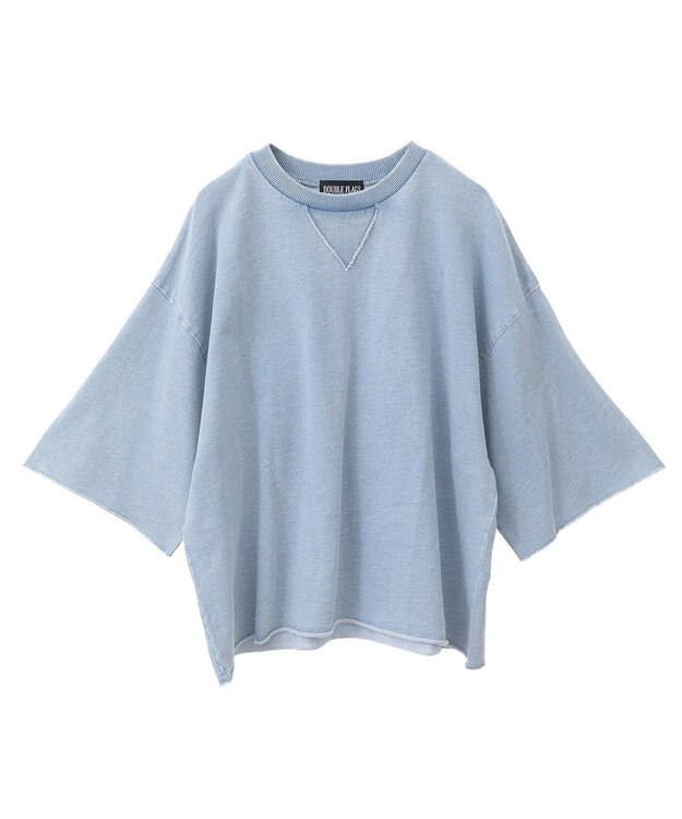 Green Parks ・ＤＯＵＢＬＥ　ＦＬＡＧＳ　７分袖スウェット Blue