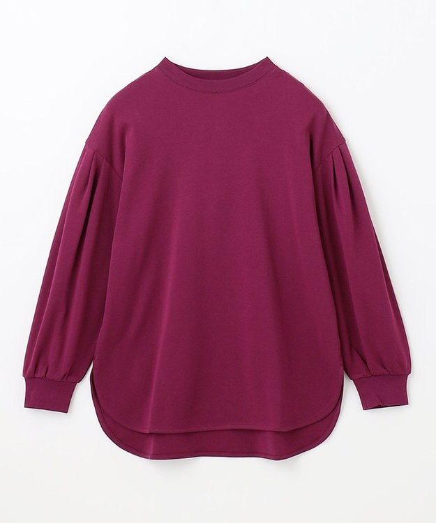 ANY プレミアム モックネック長袖Tシャツ ワイン系