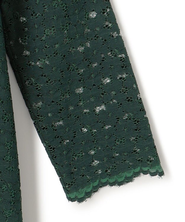 23区 【APPLAUDIR】オプティカルフラワーレース ドレス グリーン系