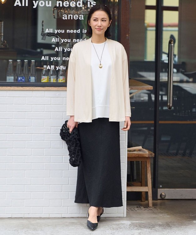 自由区 【好評につき新色追加・接触冷感・UVカット・洗える・XSサイズあり】ハンディカーディガン ミドル丈 アイボリー系