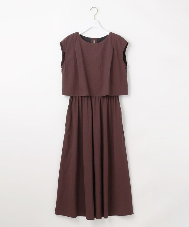 ANY SIS L 【撥水・UVカット】ウォーターサイド ワンピース ブラウン