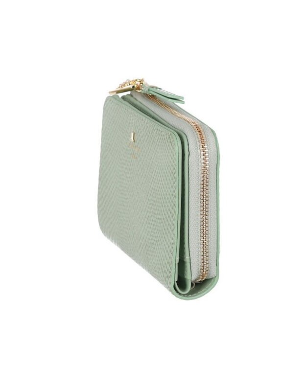 LANVIN en Bleu マゼンダ Lファスナー二つ折り財布 グリーン