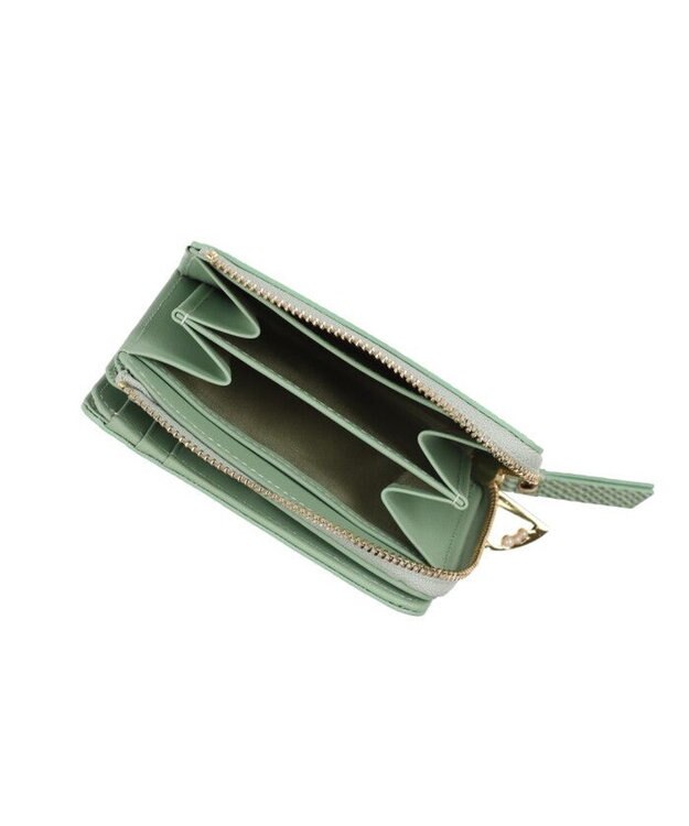 LANVIN en Bleu マゼンダ Lファスナー二つ折り財布 グリーン