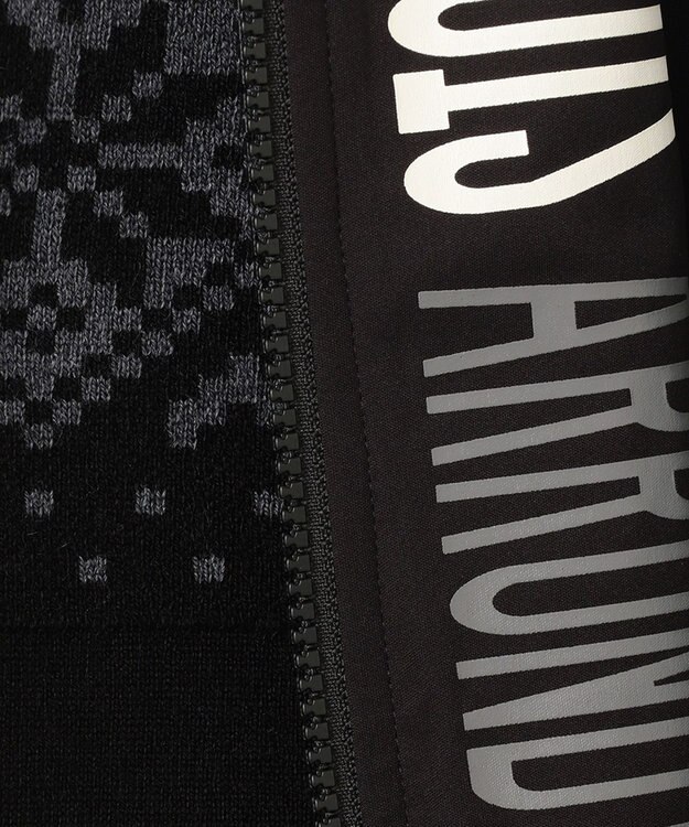 23区GOLF 1枚で2着分の実力派アイテム【MEN】【リバーシブル】ニット ブルゾン ブラック系1