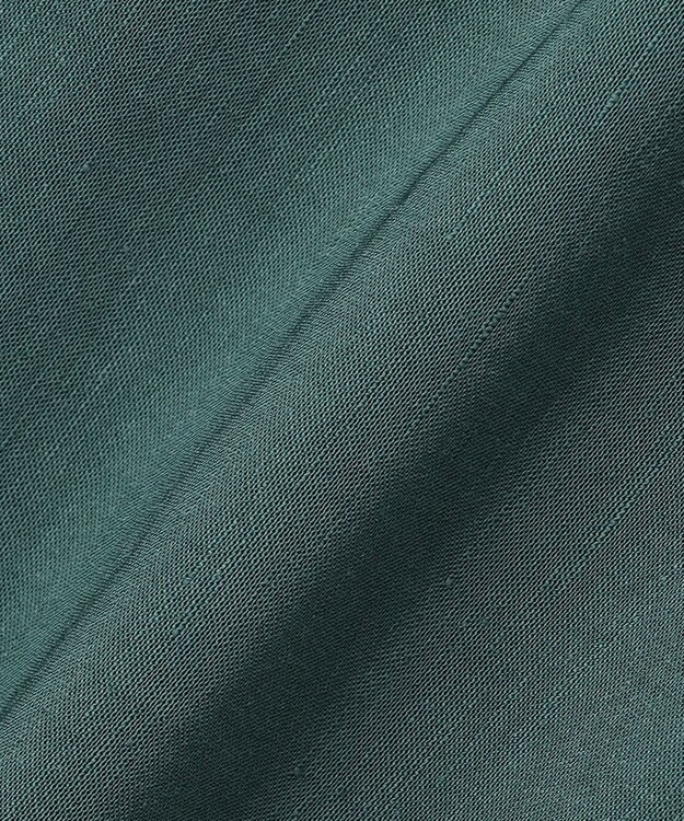 23区 【洗える】リネンレーヨンストレッチ テーパード パンツ ピーコックグリーン系