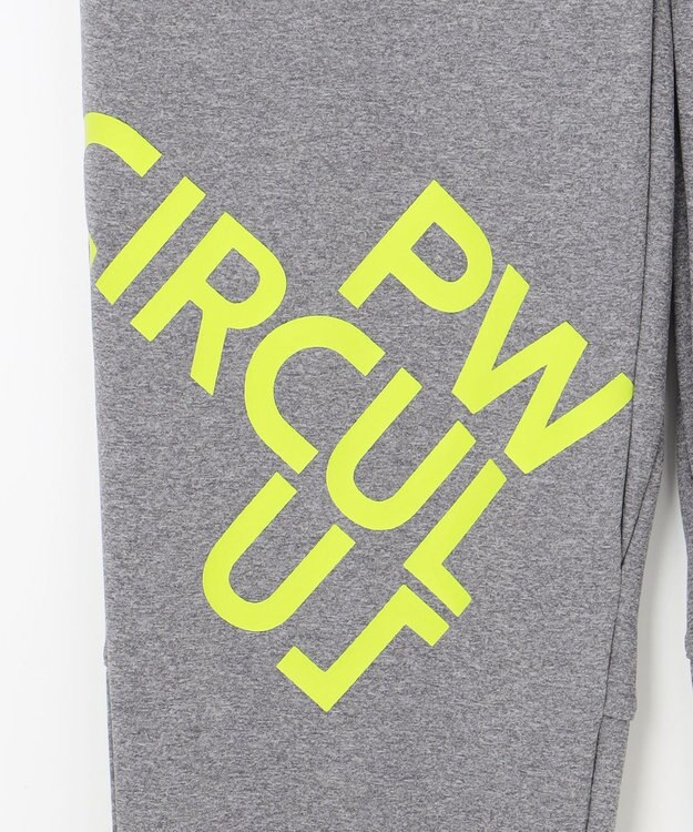 PW CIRCULUS 【MEN】【洗える/吸汗速乾/ストレッチ】ダンボール ロゴ ジャージー パンツ ライトグレー系