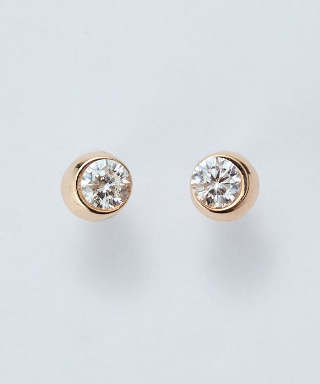 Phoebe 【金属アレルギー対応】ムーンライトビジューセラミックピアス　シャンパンゴールド シャンパンゴールド