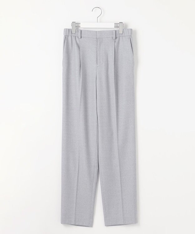 自由区 S ウールサキソニーテーパード パンツ ライトグレー系