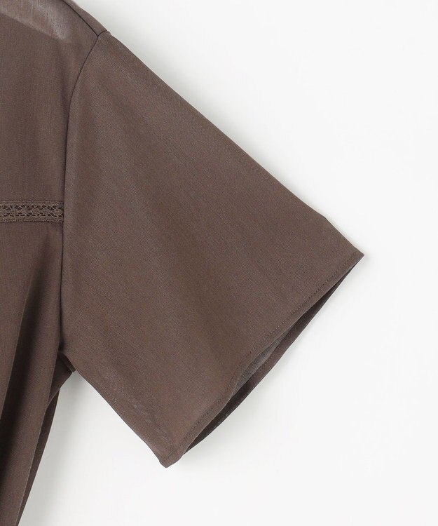 J.PRESS LADIES S シアードライトリコット シャツライク カットソー モカブラウン系