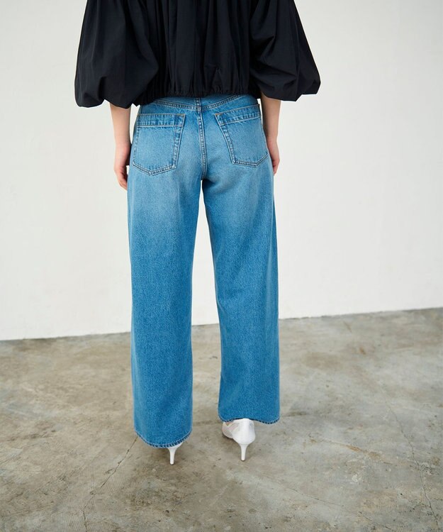 GRACE CONTINENTAL ラップデニムパンツ バイカラー