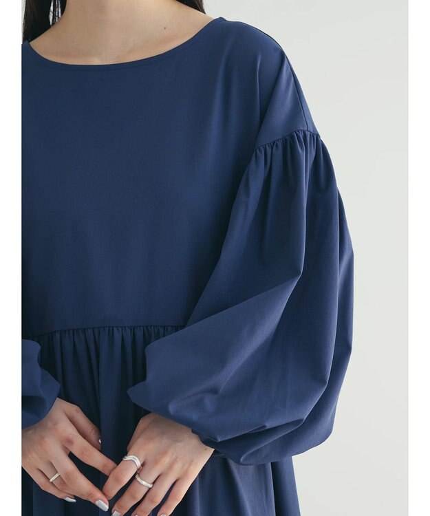 Green Parks armonia．２ｗａｙ袖ボリュームワンピース Navy