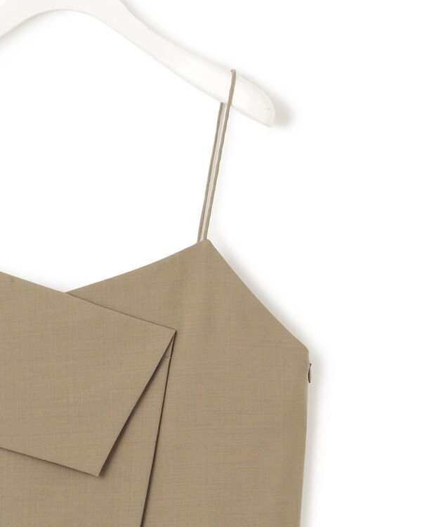 ICB L 【洗える】ウール2WAYストレッチ キャミソールブラウス フォーン系