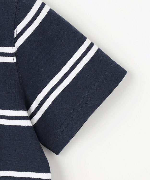 J.PRESS KIDS 【110-130cm】ハウス刺繍ボーダー Ｔシャツ ネイビー系1