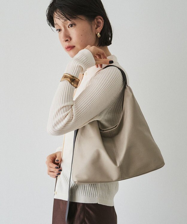 russet レザーホーボーバッグ M(CE-1658) GrayBeige