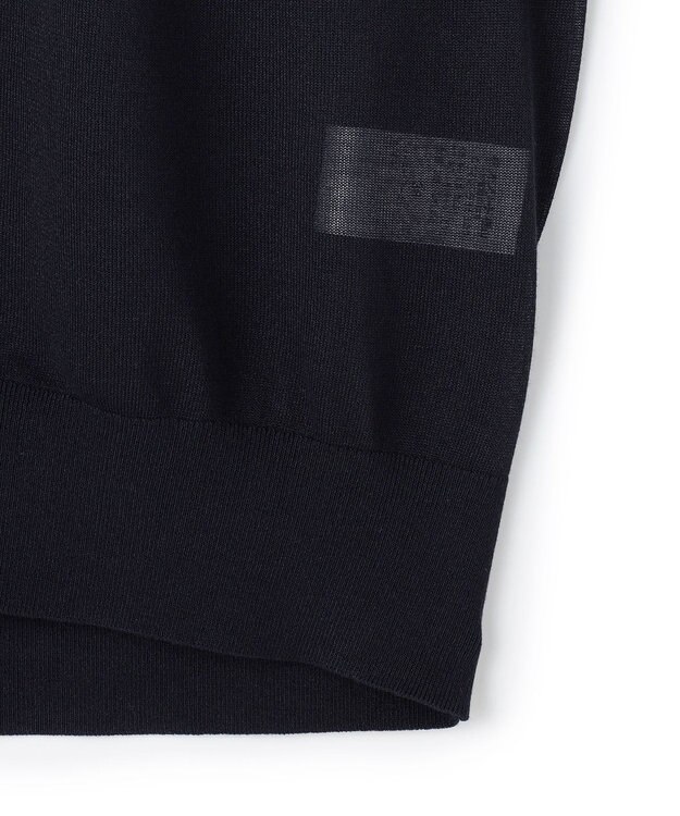 23区 【先行予約】シャイニーシアーニット ジップアップ パーカー ネイビー系