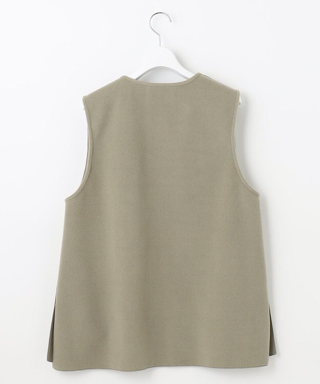 UNFILO 【セットアップ対応】ウールライク ジレ ライトグリーン系