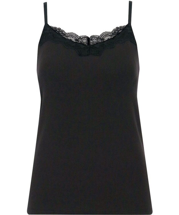 Wing カップ付きインナー ラク きれいなバストシルエット 綿混(身生地) 【シンクロブラトップ】 リブタイプ ブラトップ ET1083 ウイング／ワコール ブラック