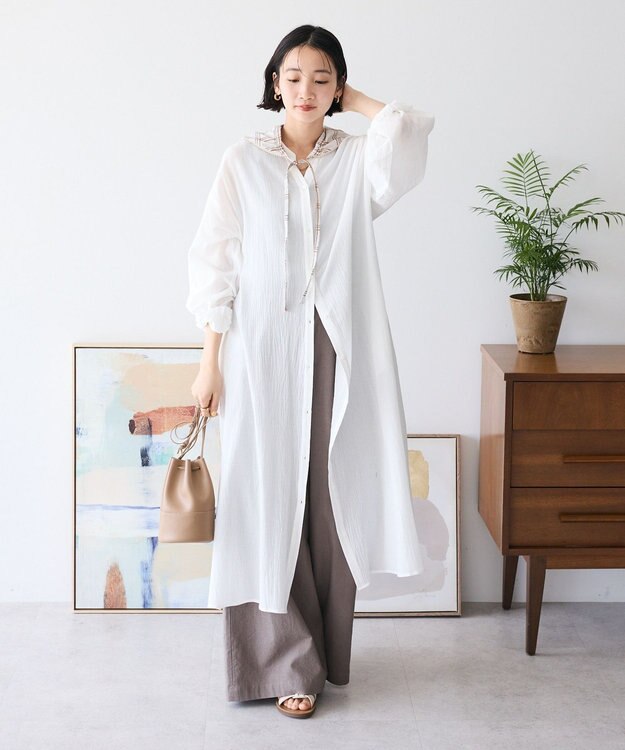 CRAFT STANDARD BOUTIQUE ジョーゼットワンピース Off White