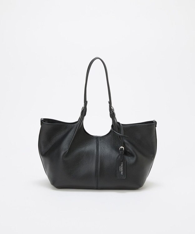 TOPKAPI 【TREASURE TOPKAPI】ソフトレザー センターステッチ 2way トートバッグ ブラック