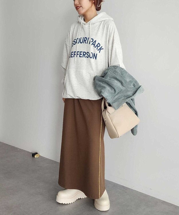 CRAFT STANDARD BOUTIQUE 【ユニセックス】裏毛プリントパーカー Oatmeal