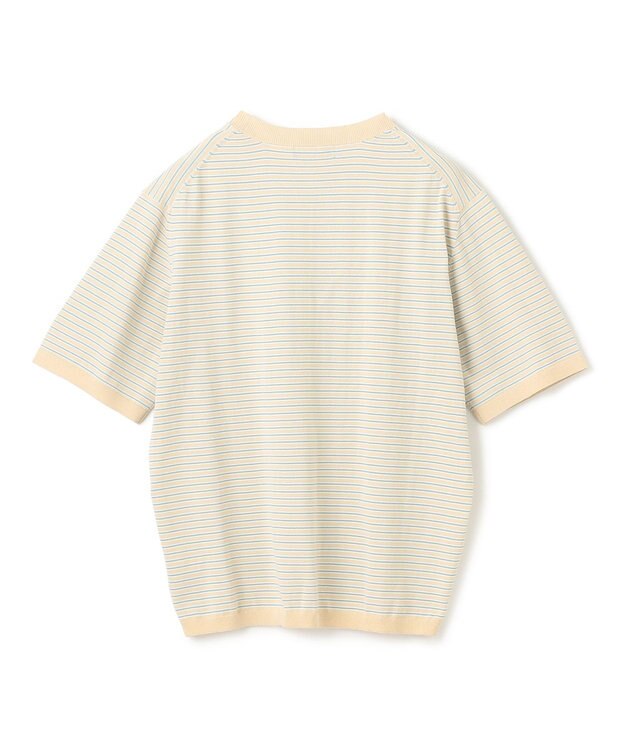 UNFILO MENS 【メンズノンノWEB掲載】スゴ機能美 ニット クルーネック ベージュボーダー