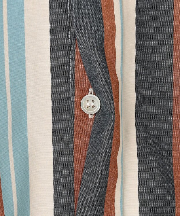 NAVE 【Nave 　洗える】ワイドストライプ ブラウス ネイビー系1