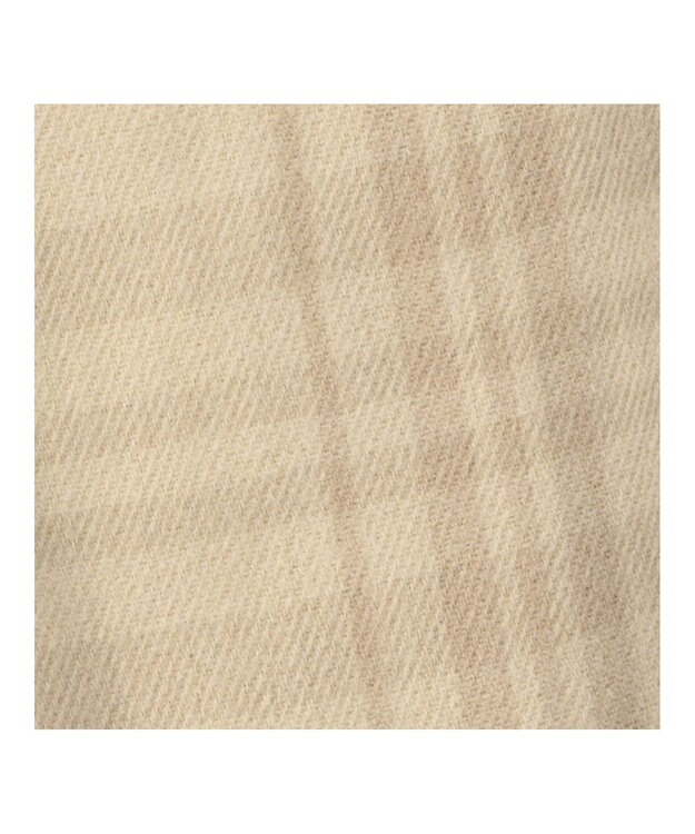 MOONBAT estaa とろーりマフラー ナチュラルチェック／手洗い可 ベージュ