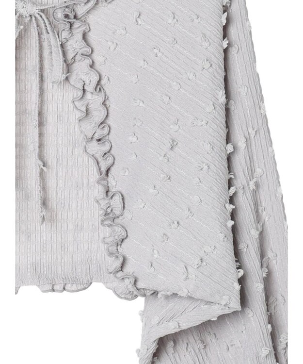 earth music&ecology ふくれジャガードボレロ Light Gray