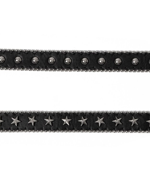 WEGO Lウエスタンバックルスタッズ付ベルト 柄2