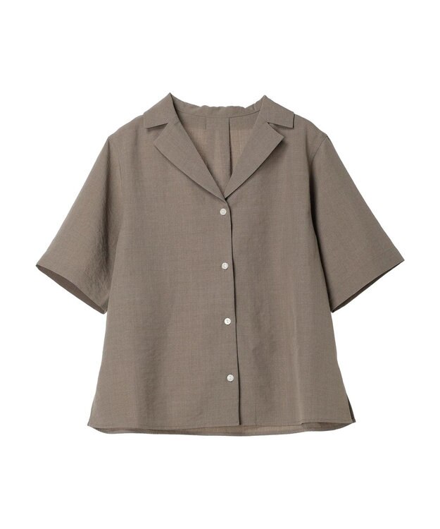Green Parks 接触冷感　開襟シャツ Mocha