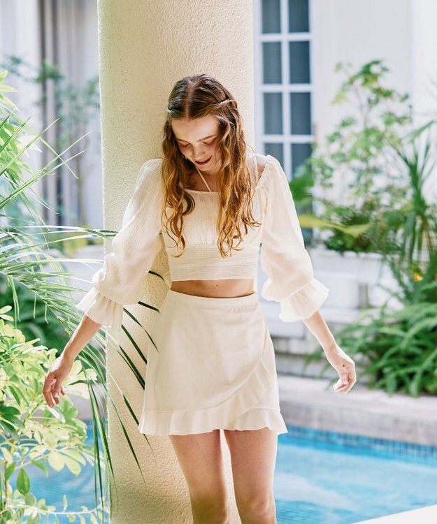 San-ai Resort（三愛水着楽園） スカート　M　【San-ai Resort（サンアイリゾート）】 ホワイト