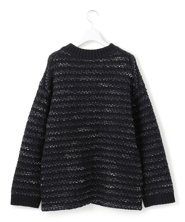 23区 ツイードニット ジャケット ブラック