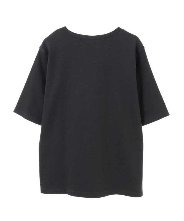 AMERICAN HOLIC 抗菌防臭リブ5分袖カットプルオーバー Charcoal Gray