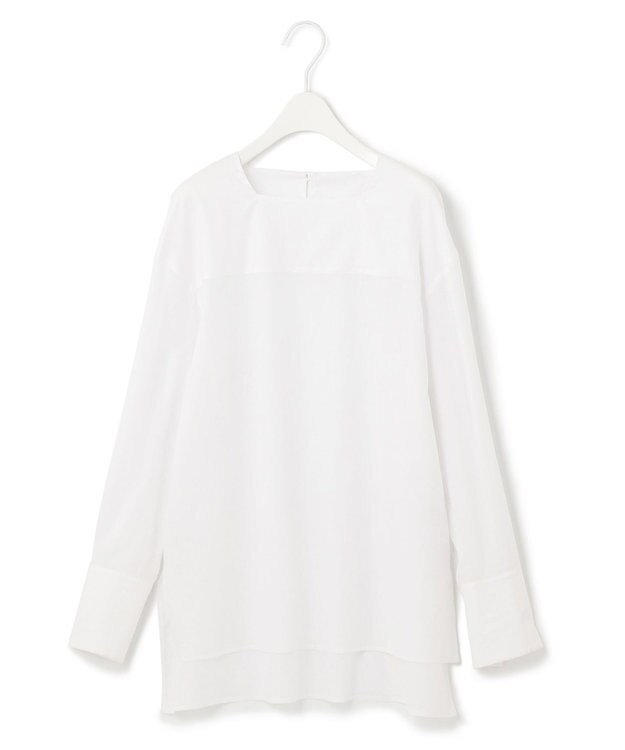 ICB 【洗える】テンセルコットンローン スクエアネックブラウス オフホワイト系