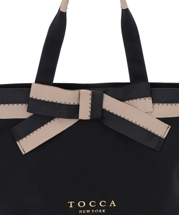 TOCCA KNOT IN CONTRAST CANVASTOTE キャンバストート ブラック系