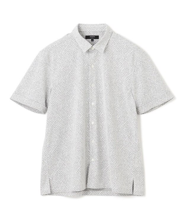 JOSEPH HOMME 新素材【洗える/通気性】ヨシタレース　レギュラーカラー半袖シャツ ライトグレー系