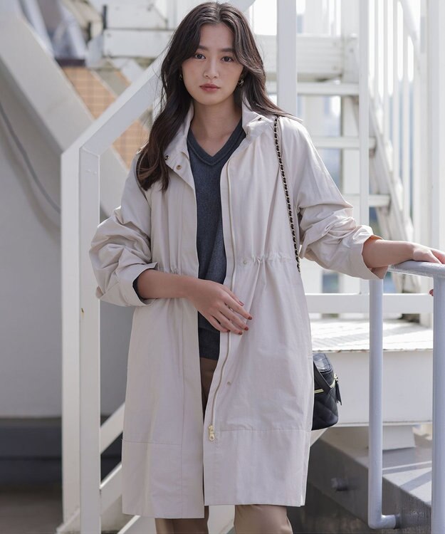 組曲 【WEB限定】中綿ライナー付き モッズコート アイボリー系