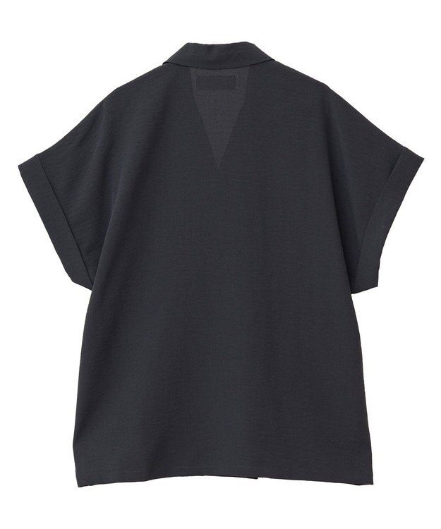 Green Parks 麻調フレンチスリーブジャケット Black