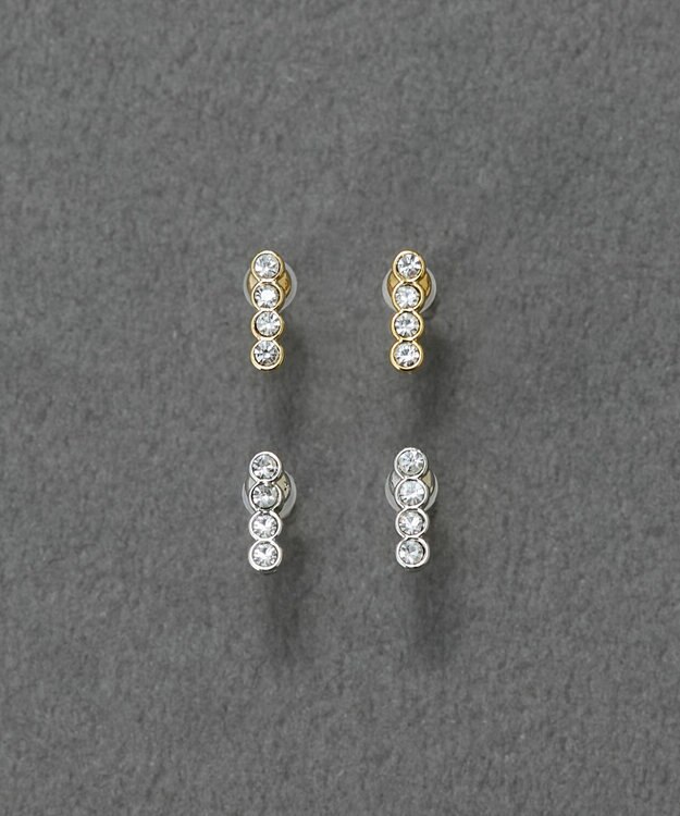 Phoebe 〈金属アレルギー対応〉シャイニースリムセラミックポストピアス　ゴールド/ニッケルフリー ゴールド