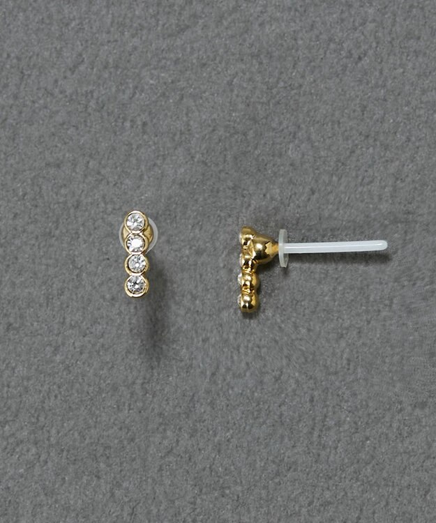 Phoebe 〈金属アレルギー対応〉シャイニースリムセラミックポストピアス　ゴールド/ニッケルフリー ゴールド