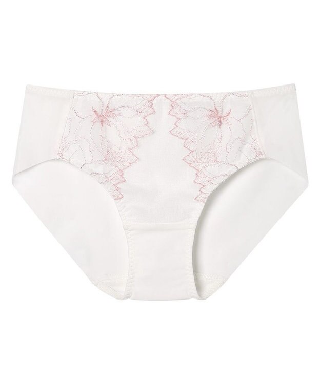 une nana cool 小さく見せるミニマイザーブラ レース ショーツ ホワイト×ピンク