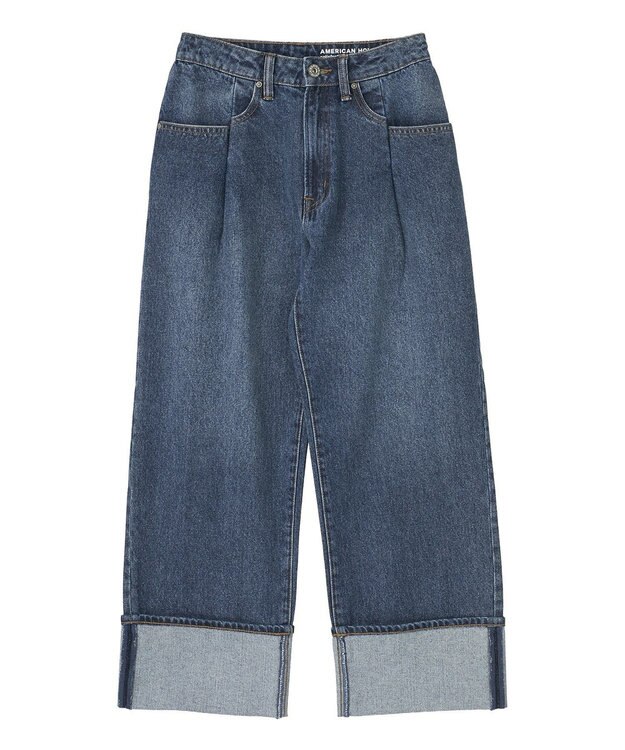 AMERICAN HOLIC ロールアップデニムパンツ Medium Indigo