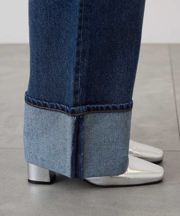 AMERICAN HOLIC ロールアップデニムパンツ Medium Indigo