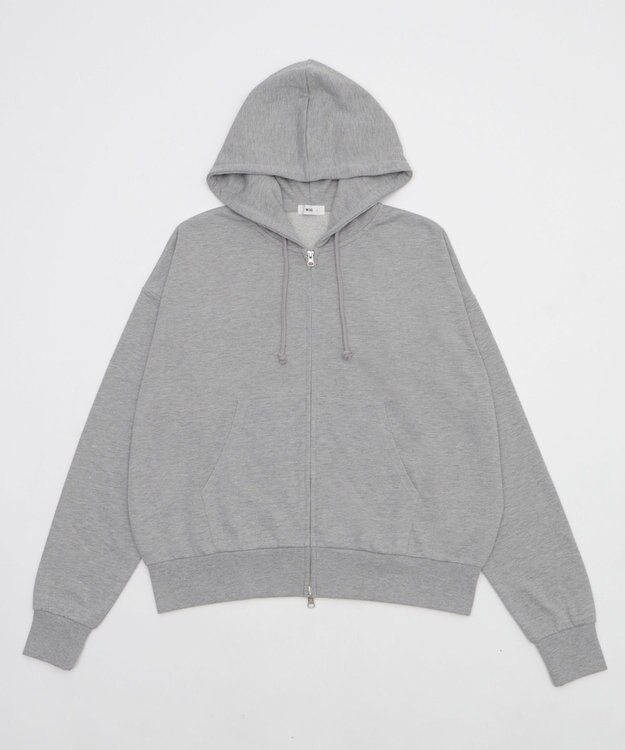 WEGO 【ユニセックス着用ITEM/MLサイズ展開】コンパクトフィットダブルZIPパーカー 杢グレー