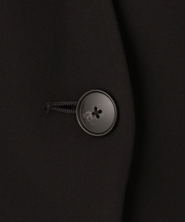 自由区 【XSサイズ～/洗える】ダブルフェイススーティング ノーカラージャケット ネイビー系