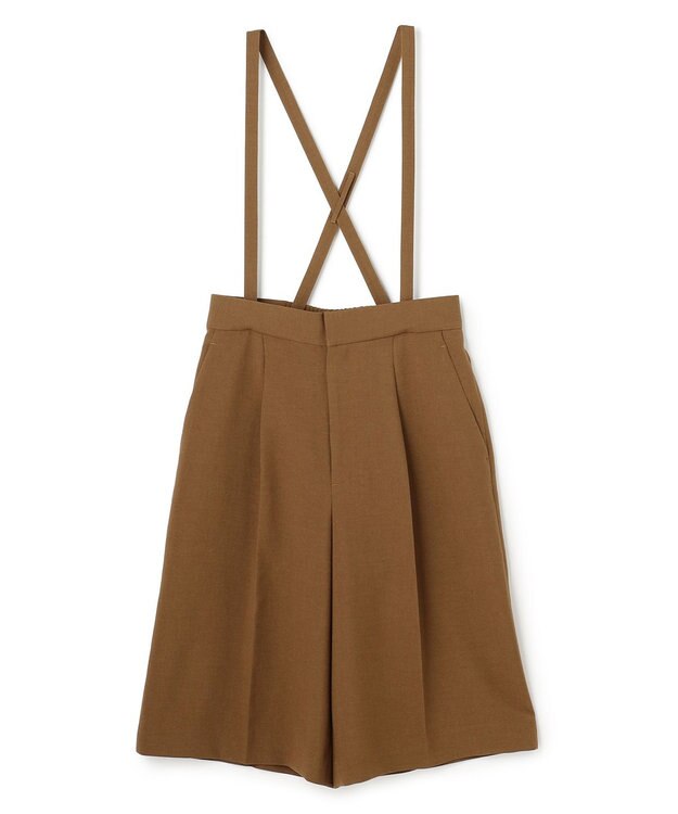 uncrave ウォッシャブルドライサップ バミューダパンツ（サスペンダー付き） キャメル