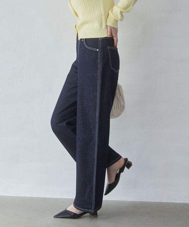 WEGO 【XS～Lサイズ展開/美脚】ストレートデニムパンツ デニムインディゴ